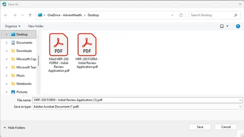 Save form with unique name