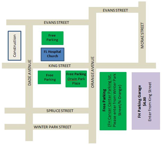 University Colloquium Parking Map